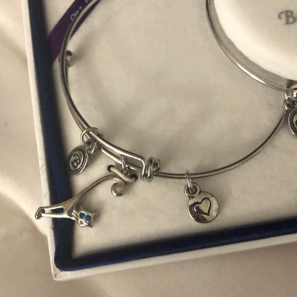 Three piece “I love my cat” bangle  bracelet set - Picture 2 of 4